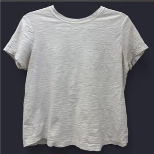 Pilcro Slub Knit Short Sleeve Tee - White